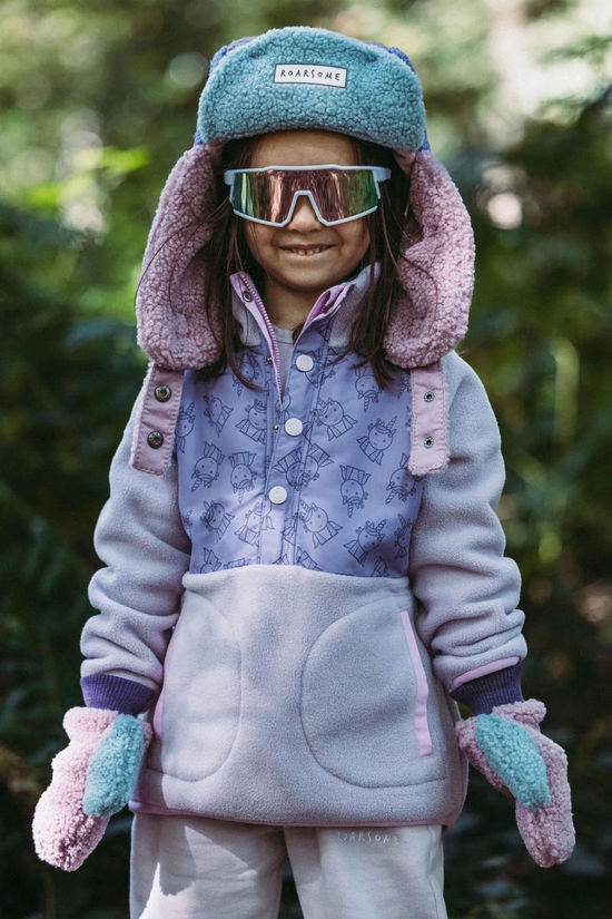 Roarsome Kids Trapper Hat  Pink/Lilac
