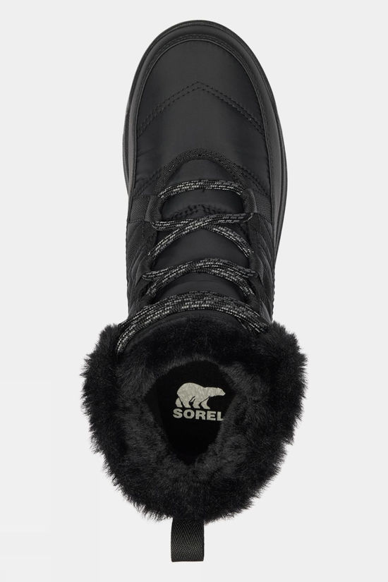 Sorel Womens Whitney II Plus Lace Snow Boots Black, Quarry