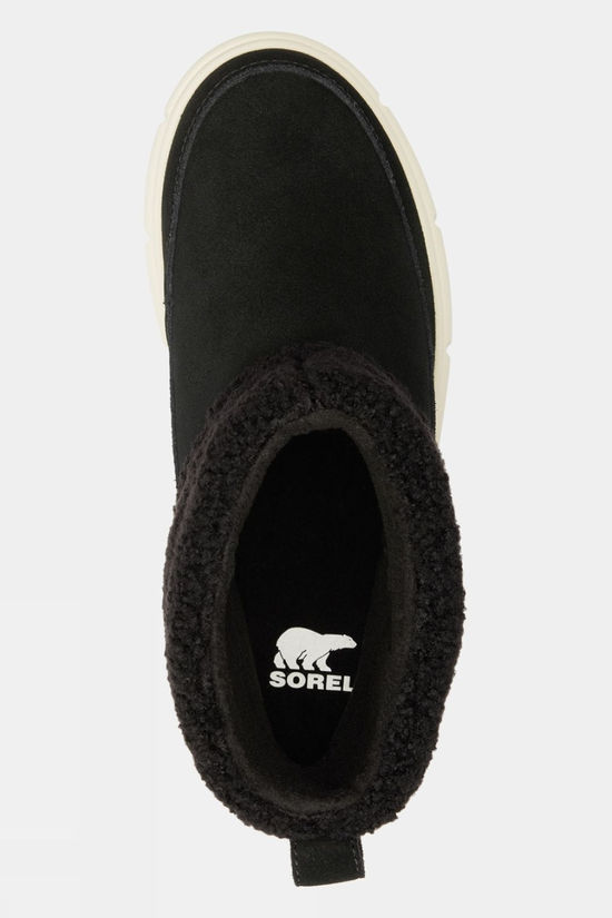 Sorel Womens Explorer III Slip-On Cosy Snow Boots Black/Chalk