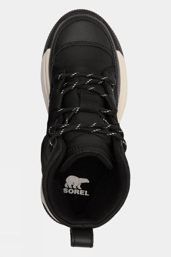 Sorel Youth Whitney III Waterproof Snow Boots Black/Sea Salt