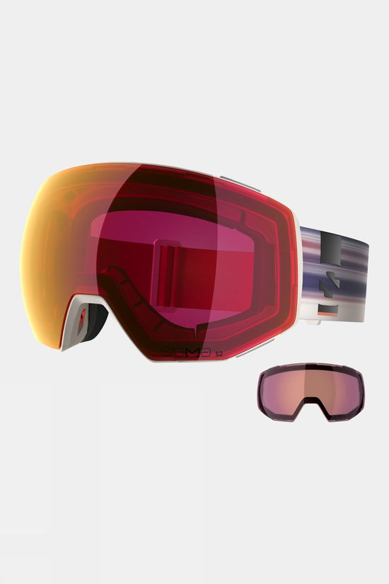 Salomon Radium Prime Sigma Goggles + Extra Lens Rainy Days/ Sigma Poppy Red