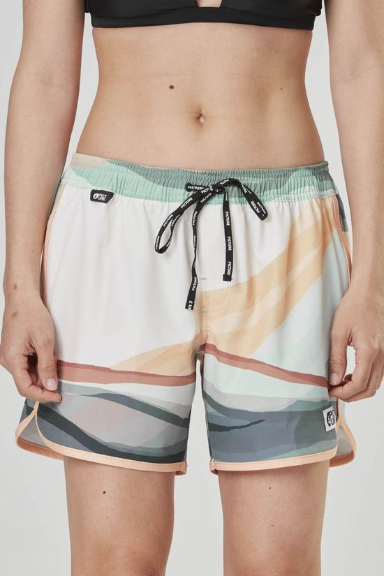 Picture Womens Demba Printed Board Shorts Off White/ Patterned