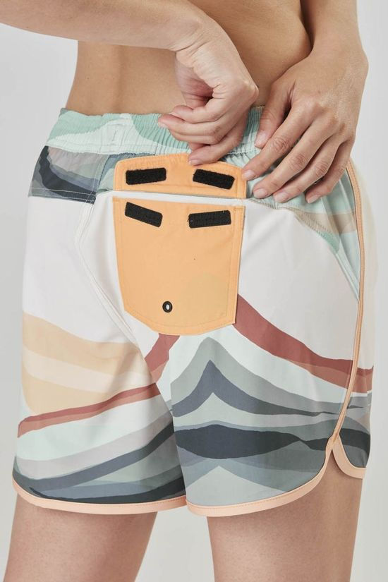 Picture Womens Demba Printed Board Shorts Off White/ Patterned