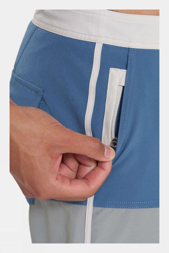 Vuori Mens Cruise 7.5" Board Shorts Pool Blue Colorblock