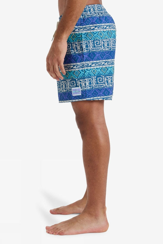 Quiksilver Mens Surfsilk Straight Volley 16" Swim Shorts Global Heat Dusted Peri