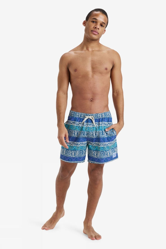 Quiksilver Mens Surfsilk Straight Volley 16" Swim Shorts Global Heat Dusted Peri