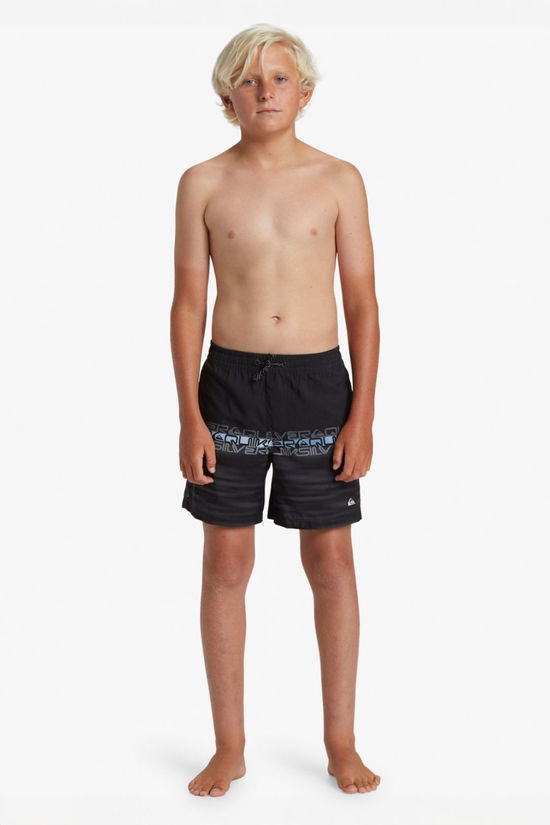 Quiksilver Youth Everyday Wordblock Swim Shorts 14+ Black