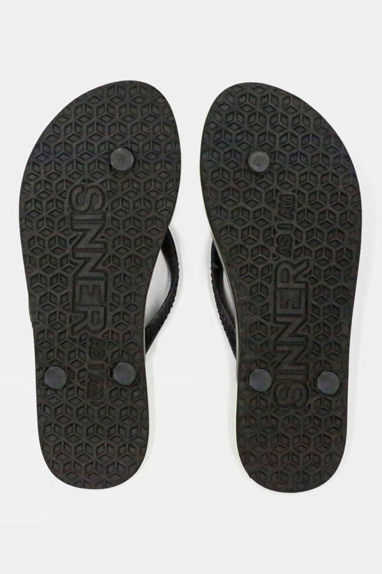 Sinner Womens Capitola Flip Flops Black/Light Brown