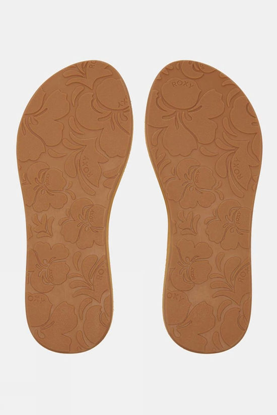 Roxy Womens Porto Rope Flip Flops Natural/Crazy Pink
