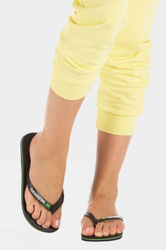 Havaianas Brasil Logo Flip Flops Black