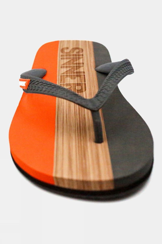 Sinner Mens Capitola Flip Flops Orange Light Brown