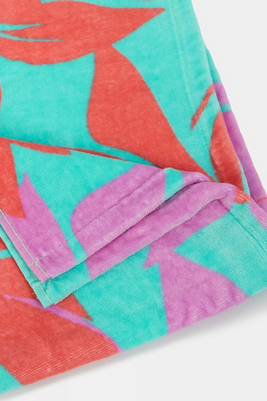 Speedo Printed Beach Towel  Turquoise/Pink