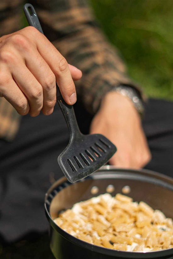 Lifeventure Ellipse Folding Utensil Set  Black
