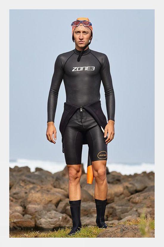 Zone3 Mens Long Sleeve Neoprene Swimming Base Layer Black