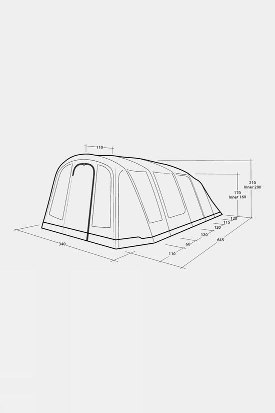 Outwell Stonehill 5 Air Tent Blue Grey