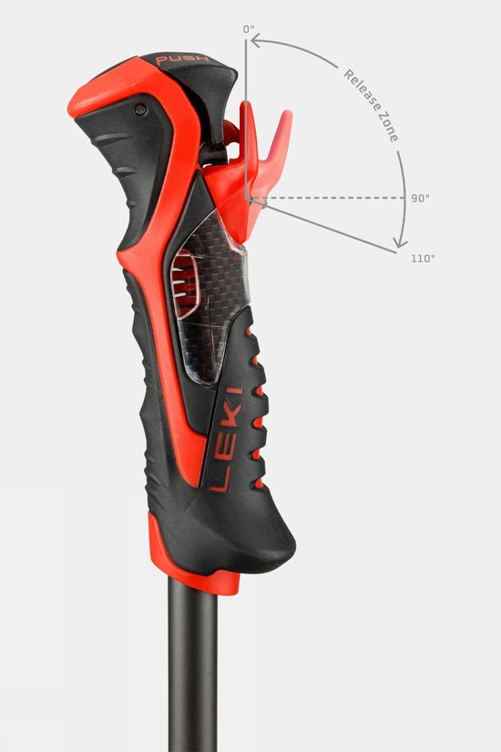 Leki Airfoil 3D Ski Poles (Pair) Black/Dark Anthracite/Bright Red