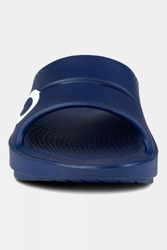 OOFOS OOahh Sport Slides Sandals Navy Matrix