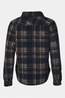 Ayacucho Womens Meadow Fleece Lined Shirt Navy Check