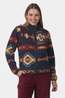 Ayacucho Womens Oakheart Full Zip Fleece Ebony Pattern