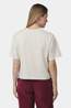 Ayacucho Womens Cropped Mini Embroidery T-Shirt Turtledove