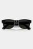 Ray-Ban Meta Wayfarer Sunglasses Shiny Black - Clear / Graphite Green Transitions