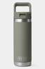 Yeti Rambler With Colour Straw Cap Drinks Bottle - 18oz / 532ml Pampa Green