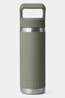 Yeti Rambler With Colour Straw Cap Drinks Bottle - 18oz / 532ml Pampa Green