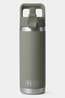 Yeti Rambler With Colour Straw Cap Drinks Bottle - 18oz / 532ml Pampa Green