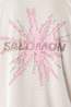 Salomon Mens Shakeout Core GFX T-Shirt Whisper White/Pink Frosting/Icy Pink